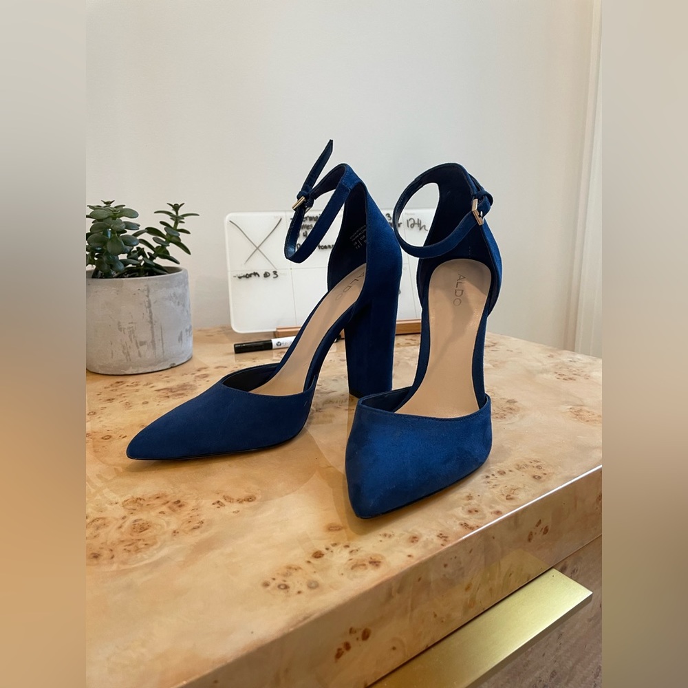 Dark Ocean Blue Aldo heels